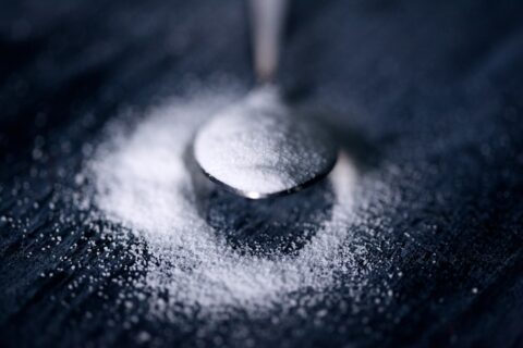 sugar in a spoon